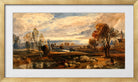 William Callow Print, Landscape with Sheep in a gold frame