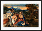 William Callow Print, Madonna with a Rabbit in a black frame