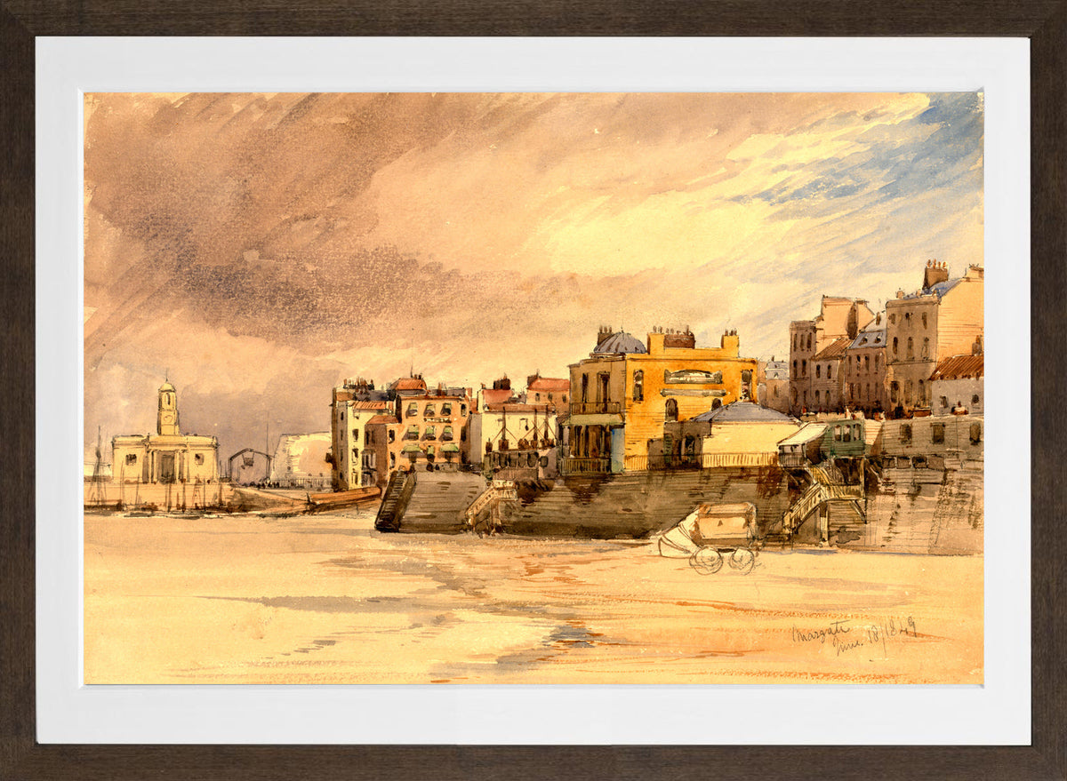 William Callow Print, Margate (1849) in a brown frame