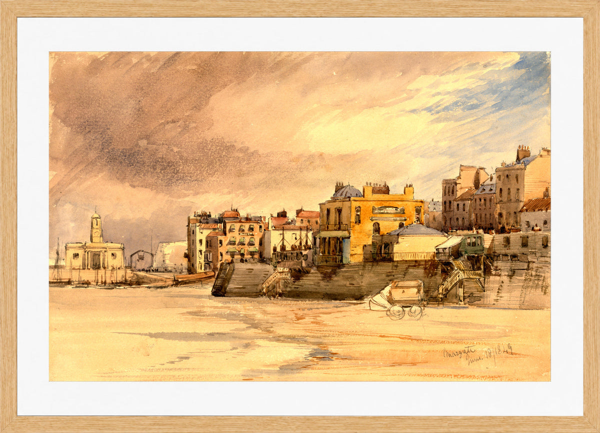William Callow Print, Margate (1849) in an oak frame