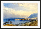 William Callow Print, Menton, France in a black frame