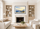 William Callow Print, Menton, France displayed in a Scandinavian living room