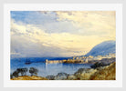 William Callow Print, Menton, France in a white frame