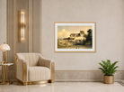 William Callow Print, Mill at Charenton displayed in an Art Deco interior
