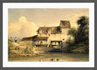 William Callow Print, Mill at Charenton in a dark grey frame