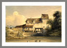 William Callow Print, Mill at Charenton in a light grey frame