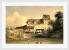William Callow Print, Mill at Charenton in a white frame