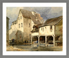 William Callow Print, Moulin St in a light grey frame