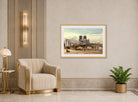 William Callow Print, Notre Dame, Paris (1835) displayed in an Art Deco interior
