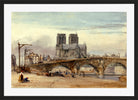 William Callow Print, Notre Dame, Paris (1835) in a black frame