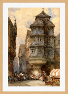 William Callow Print, Old houses, Frankfurt in an oak frame