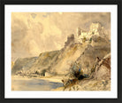 William Callow Print, Rheinfels and St in a black frame