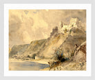 William Callow Print, Rheinfels and St in a white frame