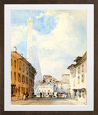 William Callow Print, Street In Bologna in a brown frame
