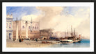 William Callow Print, The Doge’s Palace, Venice (1874) in a black frame