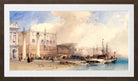 William Callow Print, The Doge’s Palace, Venice (1874) in a brown frame