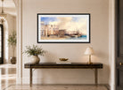 William Callow Print, The Doge’s Palace, Venice (1874) displayed above a console table