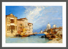 William Callow Print, The Grand Canal, Venice (1897) in a dark grey frame