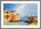 William Callow Print, The Grand Canal, Venice (1897) in a light grey frame