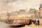 William Callow Print, The Harbor of St. Malo at Low Tide (c as an unframed print