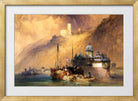 William Callow Print, The Phalz Castle on the Rhine (1847) in a gold frame