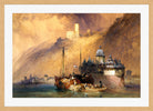 William Callow Print, The Phalz Castle on the Rhine (1847) in an oak frame