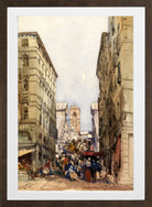 William Callow Print, The Rialto (1846) in a brown frame