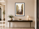 William Callow Print, The Rialto (1846) displayed above a console table