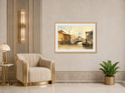 William Callow Print, The Rialto Bridge, Venice displayed in an Art Deco interior
