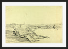 William Callow Print, The Royal Citadel and Cattewater, Plymouth (1842) in a black frame