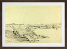 William Callow Print, The Royal Citadel and Cattewater, Plymouth (1842) in a brown frame