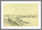 William Callow Print, The Royal Citadel and Cattewater, Plymouth (1842) in a light grey frame