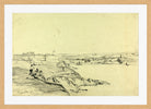 William Callow Print, The Royal Citadel and Cattewater, Plymouth (1842) in an oak frame