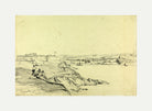 William Callow Print, The Royal Citadel and Cattewater, Plymouth (1842) with an off-white border for rolled canvas