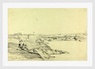 William Callow Print, The Royal Citadel and Cattewater, Plymouth (1842) in a white frame