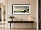William Callow Print, The Seine at St displayed above a console table