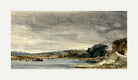 William Callow Print, The Seine at St with an off-white border for rolled canvas