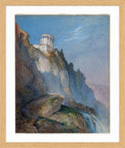 William Callow Print, The Temple of Vesta and the Falls at Tivoli (1859) in an oak frame