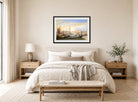 William Callow Print, Venice from St displayed above a bed