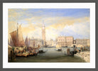 William Callow Print, Venice from St in a dark grey frame