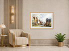 William Callow Print, View of Ghent (1895) displayed in an Art Deco interior