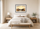 William Callow Print, View of the Pont Royal (ca displayed above a bed