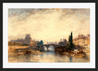 William Callow Print, View of the Pont Royal (ca in a black frame