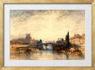 William Callow Print, View of the Pont Royal (ca in a gold frame