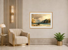 William Callow Print, Walenstadt, from Weesen, Switzerland (1842) displayed in an Art Deco interior
