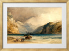 William Callow Print, Walenstadt, from Weesen, Switzerland (1842) in a gold frame