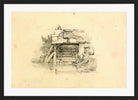 William Callow Print, Watermill in a black frame