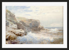 William Trost Richards Print, Crashing Waves (circa 1895) in a black frame