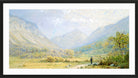 William Trost Richards Print, Franconia Notch, New Hampshire (1872) in a black frame