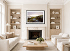 William Trost Richards Print, From Paradise to Purgatory, Newport (1878) displayed in a Scandinavian living room